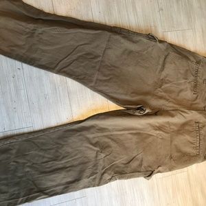Men's Wrangler cargo pants tan 36 x 30